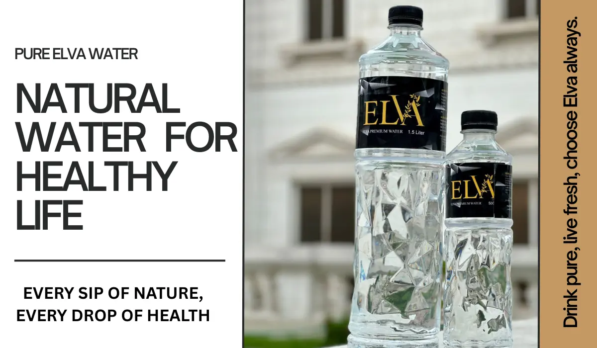 ELVA premium water bottle lifestyle scene